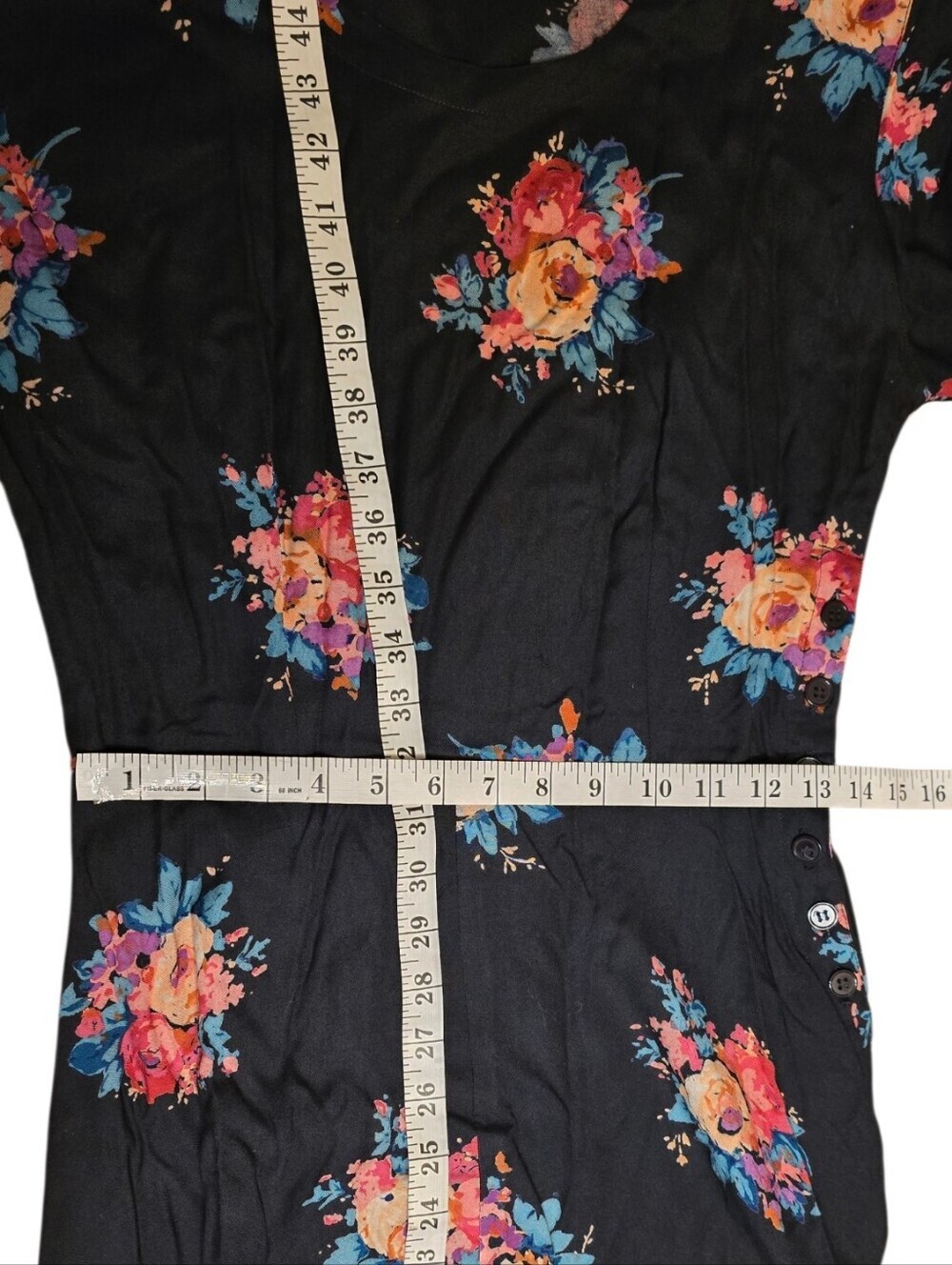 STARINA Vintage Floral Midi Dress Cottagecore Boho Whimsical - Picture 8 of 11